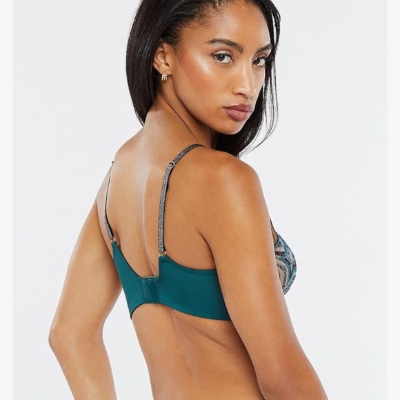 Savage X Fenty Shining Star Embroidered Unlined Demi Bra – Size 34D – NWT - Picture 4 of 12